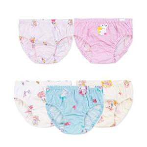 [오가닉맘팬티] 고양이&토끼무늬 여아삼각팬티 5종세트