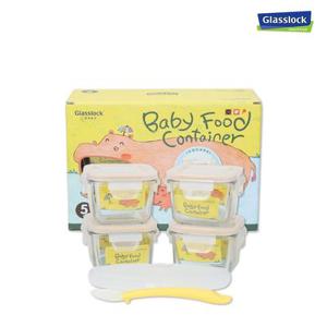 [글라스락] 얌얌 정사각 이유식기 5조