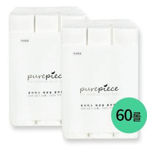 1+1+1 퓨어피스 먼지없는 에센셜 롤화장지 3겹 30미터 90롤 먼지없는 화장지 우리집 필수템