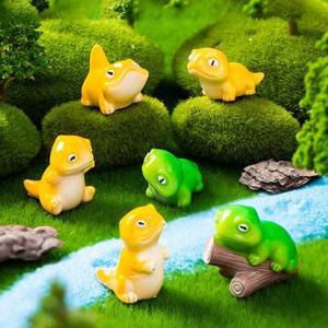 도마뱀 미니어처 소품 6종 세트 파충류 미니 동물 인테리어 장식 피규어 테라리움