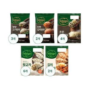 [비비고] [롯데단독구성]만두 총 17봉세트(왕교자 6봉+김치왕교자 2봉+한섬만두 4봉+청양고기만두 3봉+진한김치만