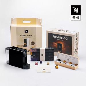 네스프레소 오리지널 스타터팩 에센자미니 C30 에스프레소 캡슐커피머신 화이트, 블랙