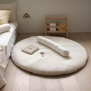 [비비엔다] 순수 원형러그 130 아이보리무지 (커버+솜)