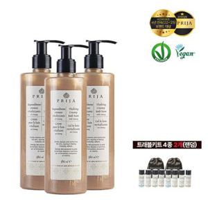 PRIJA 프리야 바이탈라이징 크리미 배스폼 바디워시 380ml 3개 1세트