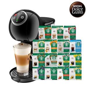 [돌체구스토] 커피머신 지니오S 플러스 + 12입 스타벅스 커피캡슐 1박스 (15종 1택)
