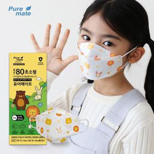 퓨어메이트 KF80 초소형 패턴 50매입 유아 어린이