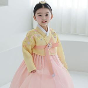 하랑한복 달별랑 유아 어린이 아동 돌복 명절 행사 전통 여아 한복 세트
