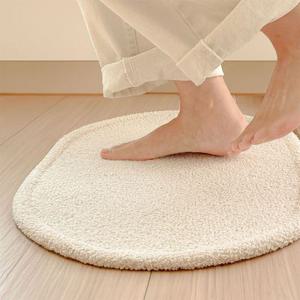 [국산] 핸즈 세탁가능 다용도 발매트 타원형 워셔블 현관 욕실 주방 침실 도어매트(600X400mm)