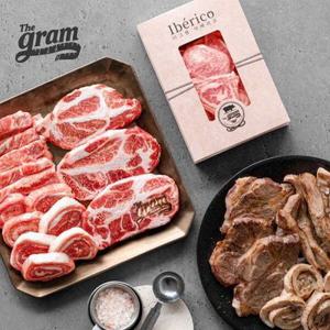 [더그램] 이베리코 선물세트 600g (갈비살+목살+세크리토벨리, 각200g)
