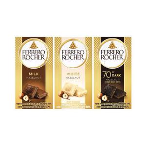 페레로로쉐 바 초콜릿 3종 밀크/다크/화이트 90g 6개+3개 골라담기