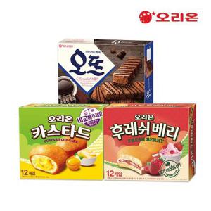오리온 카스타드12p + 오뜨쇼콜라12p + 후레쉬베리12p