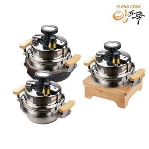 플라잉쿡 뉴밥도둑 압력솥 [1 2 3 4 5 모음] / 인덕션 가스 압력밥솥 미니 스텐 솥밥 누룽지 캠핑