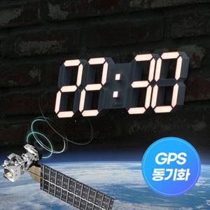 국산 루나리스 위성 GPS 인테리어 LED 벽시계 38cm