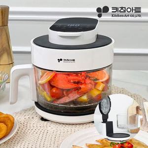 [추가쿠폰+추가적립] 키친아트 3.5L 대용량 보이는 에어프라이어 KAF-4035 / 간편분리 유리바스켓