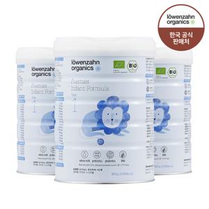 뢰벤짠 오가닉스 프리미어 유기농 분유 1단계(출생~180일까지) 800g 3캔