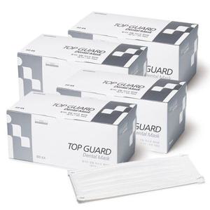 탑가드 덴탈마스크 대형 흰색 50매입 X4통 국내생산 일회용마스크