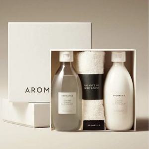 [선물세트][공식]아로마티카 바이탈라이징 로즈마리 올인원 바디2종(워시300ml+로션300ml) (+타올내장)