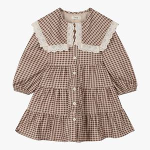 [치크] 코듀로이 고방체크 원피스 CKOW23T80_7358