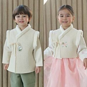 나인투베베 유아 한복조끼 여아 남아 누빔 털 배자 조끼 bbb