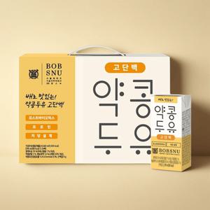 밥스누 서울대 배로 맛있는 약콩두유 고단백 두유 190ml 24팩 진한