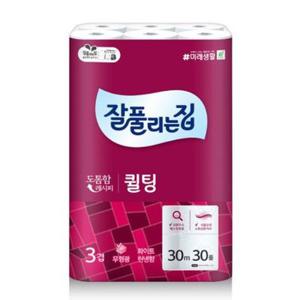 잘풀리는집 더 도톰한 퀼팅 3겹데코 30m 30롤