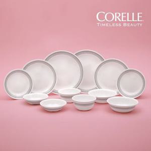 [코렐] 미스틱그레이 2인 12P (식기 세트, 접시, 그릇)
