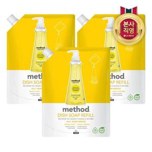 메소드 레몬민트 주방세제 리필 1L x 3개