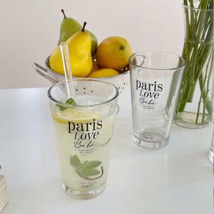 프렌치감성 paris love 레터링컵 홈카페 유리컵