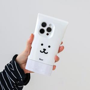 베어 화이트 핸드폰 아이폰 케이스 16 프로