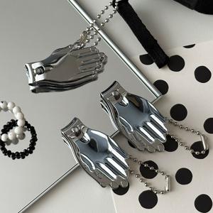 부탁해 손모양 손톱깎이 키링 네일 파일 내장형 휴대용 손톱정리