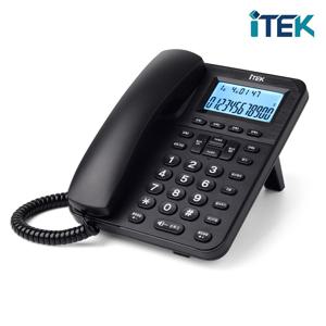 빅버튼 어르신 유선전화 가정용 전화기 IK-670 블랙