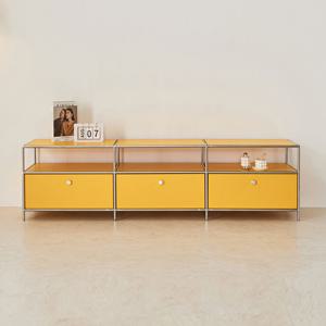 프라이드 1800 모듈 거실장 1단서랍 티비다이 높은 수납 미드센츄리 선반 티비장