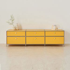 프라이드 1800 모듈 거실장 2단서랍 높은 티비다이 미드센츄리 모듈가구 TV장