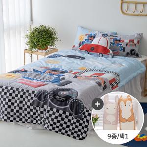 키즈이불 레이싱 여름차렵 어린이침구세트 S/SS (아동여름이불+애착인형)
