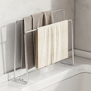 스텐 2단 스탠딩 행주걸이 수세미 건조대