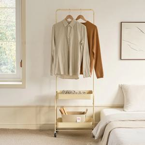 데일리 컬러플 접이식 트롤리행거 W500 버터