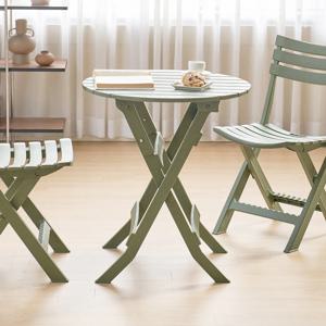 가든 폴딩 원형 테이블 UV코팅 그린 V2