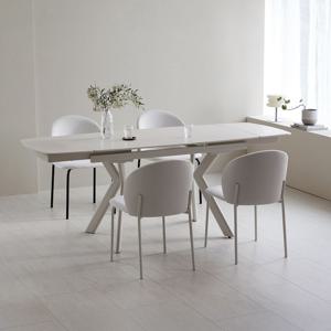 아리아 확장형 포세린 세라믹 식탁테이블 1400/2000 (의자추가)