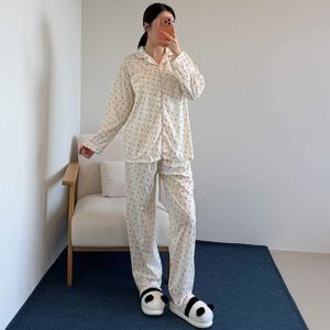 코지베리딸기잠옷 홈웨어 파자마세트 수면 긴팔긴바지