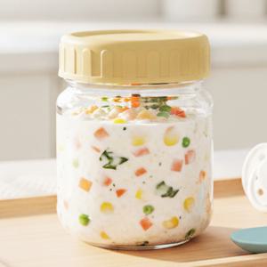 헥사 에코링 플라스틱 뚜껑 유리병 58mm SG150 아기 이유식 소분 용기