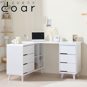 1400 코너형 중고등 학생 서랍 책장 세트 ㄱ자형 L자형 책상