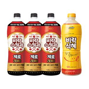 비락 수정과 제로 1.5L x3개 + 비락 식혜 1.5L x1개