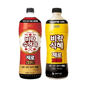 비락 수정과 제로 1.5L x1개+ 제로 식혜 1.5L x1개