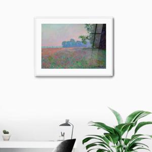 3M01클로드 모네-오트밀과 양귀비 밭 /캔버스천 아크릴 메탈프레임액자 인상주의풍경