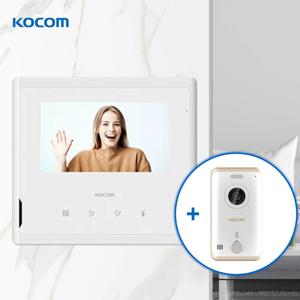 코콤 비디오폰 인터폰 아날로그 4선식 아파트 주택 초인종 KCV-S701 세트