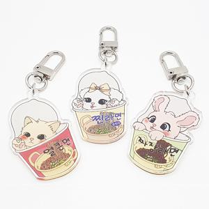 강아지 고양이 토끼 아크릴 키링 키홀더 에어팟 열쇠고리 자동차 가방 캐릭터