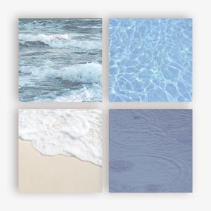 하늘아래 바닷가 떡메모지 다꾸 다이어리 꾸미기 디자인 심플한 감성 떡제본