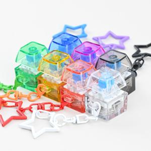 LED 1구 별 키캡 딸깍이 키링 7종 세트 키보드 열쇠고리 피젯토이