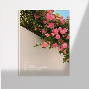 크리스천, Bloom Rose 봄의 장미 말씀포스터 기독교 액자