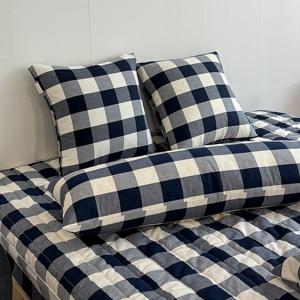 30수 선염면 사계절 깅엄체크 라라 빅체크 순면 사각 쇼파 쿠션커버 등쿠션 바디필로우